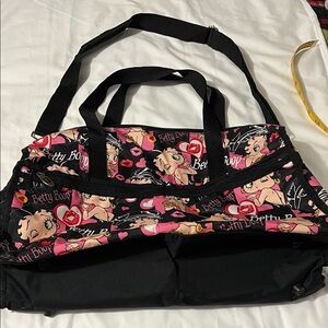 Betty Boop Black and Pink Travel Bag